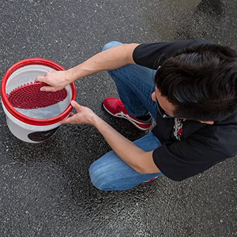 Chemical Guys Cyclone Dirt Trap Car Wash Bucket Insert Red-Cg