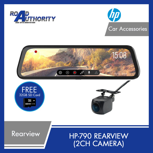 HP Car Camcorder f790 Rearview 2 Channel with FREE 32 SD Card