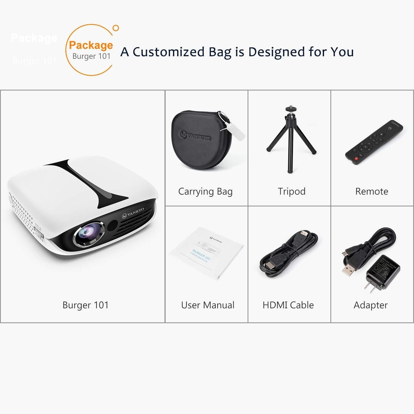 Vankyo Burger 101 Mini Projector