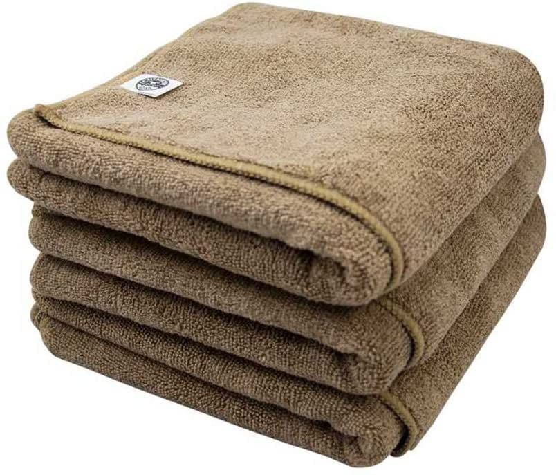 Chemical Guys Workhorse Professional Microfiber Towel, Tan 16" x 16" (3 Pack)