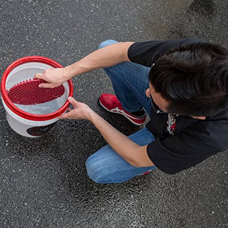 Chemical  Guys Cyclone Dirt Trap Car Wash Bucket Insert Red-Cg