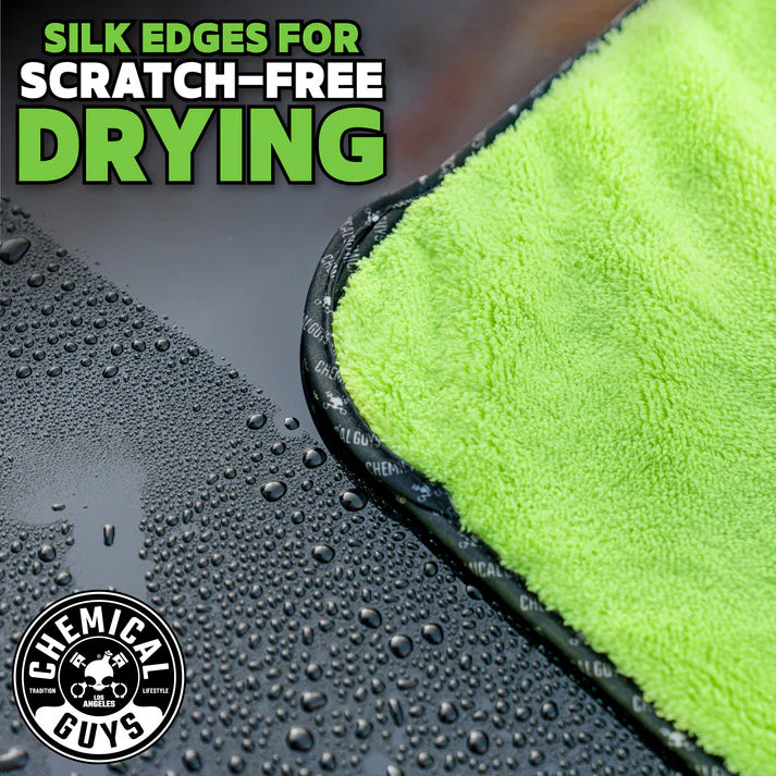 Chemical Guys Speed Mammoth Ultimate Super Plush Drying Towel Neon Green 25"X30"