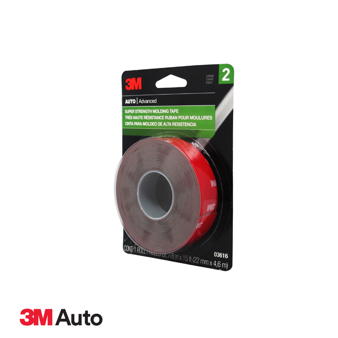 3M Super Strength Moulding Tapes Assorted Bundles 7/8 in x 15 ft , 7/8 in x 5 ft , .5 x 15 ft