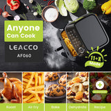 Leacco AF060 Air Fryer Digital 6QT 12 Presets - Black