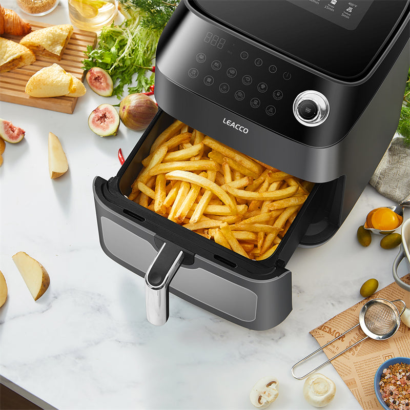 Leacco AF060 Air Fryer Digital 6QT 12 Presets - Black