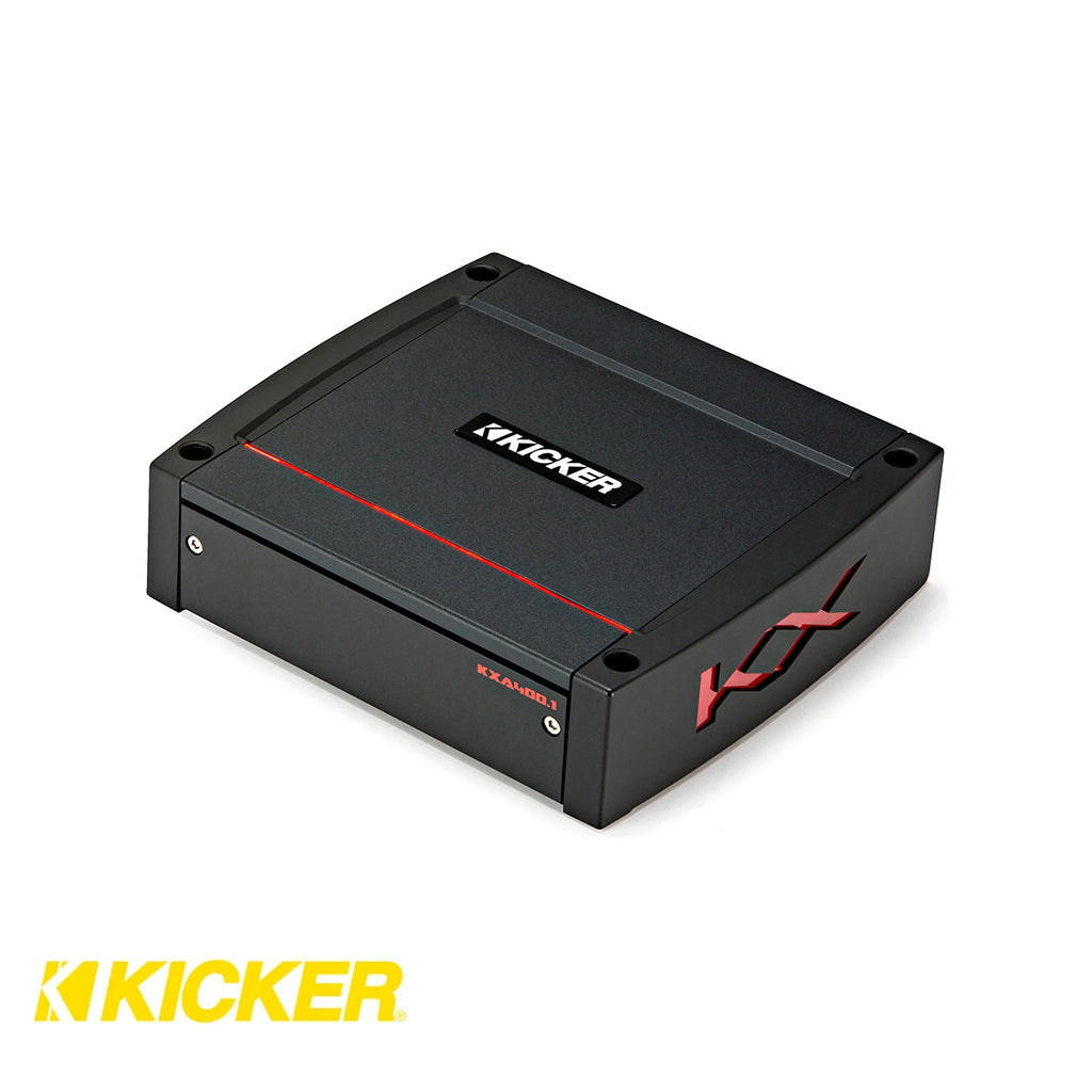 KICKER Amplifier 44KXA4001	Mono Subwoofer Amplifier — 400 watts RMS x 1 at 2 ohms