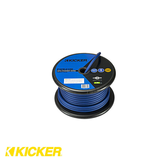 Kicker PWB4100 100-Feet Spool 4-Gauge OFC Cobalt Hyper-Flex Power/Ground Cable (Blue)