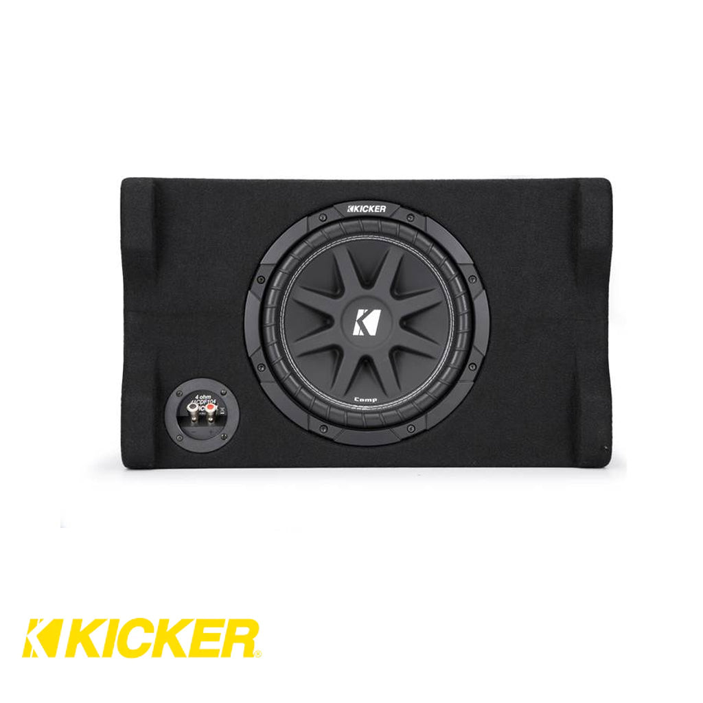 Kicker 48CDF104 Comp 10" (25cm) Subwoofer in Down Firing Encl, 4-Ohm, RoHS Compliant