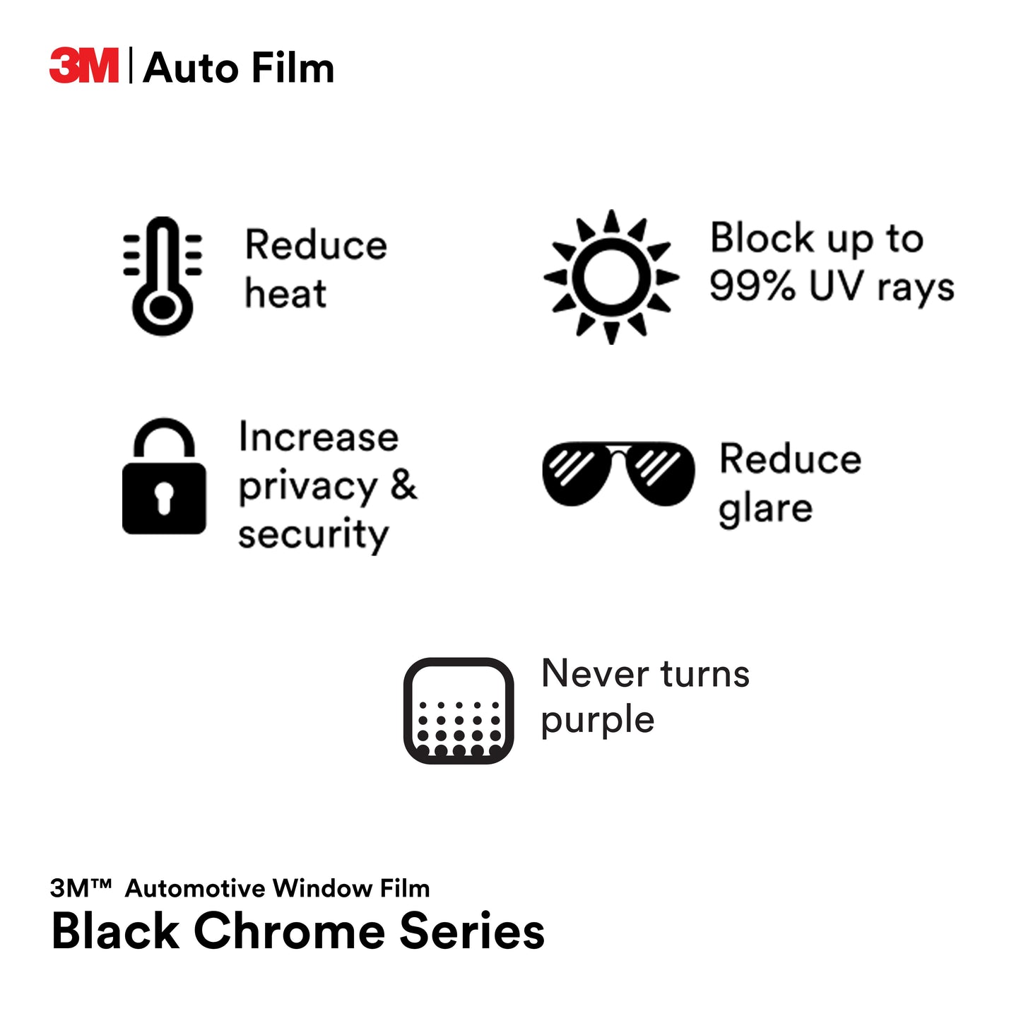 3M Auto / Car Tint Black Chrome 10/20/35