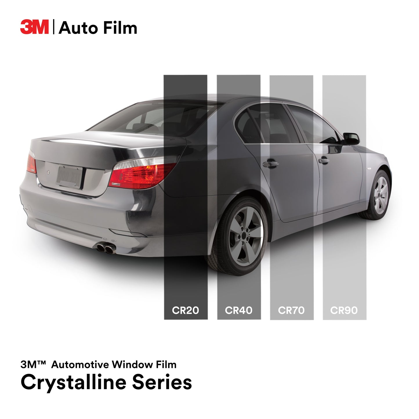 3M Auto / Car Tint Crystalline 20/40/70/90 (Wrap Around