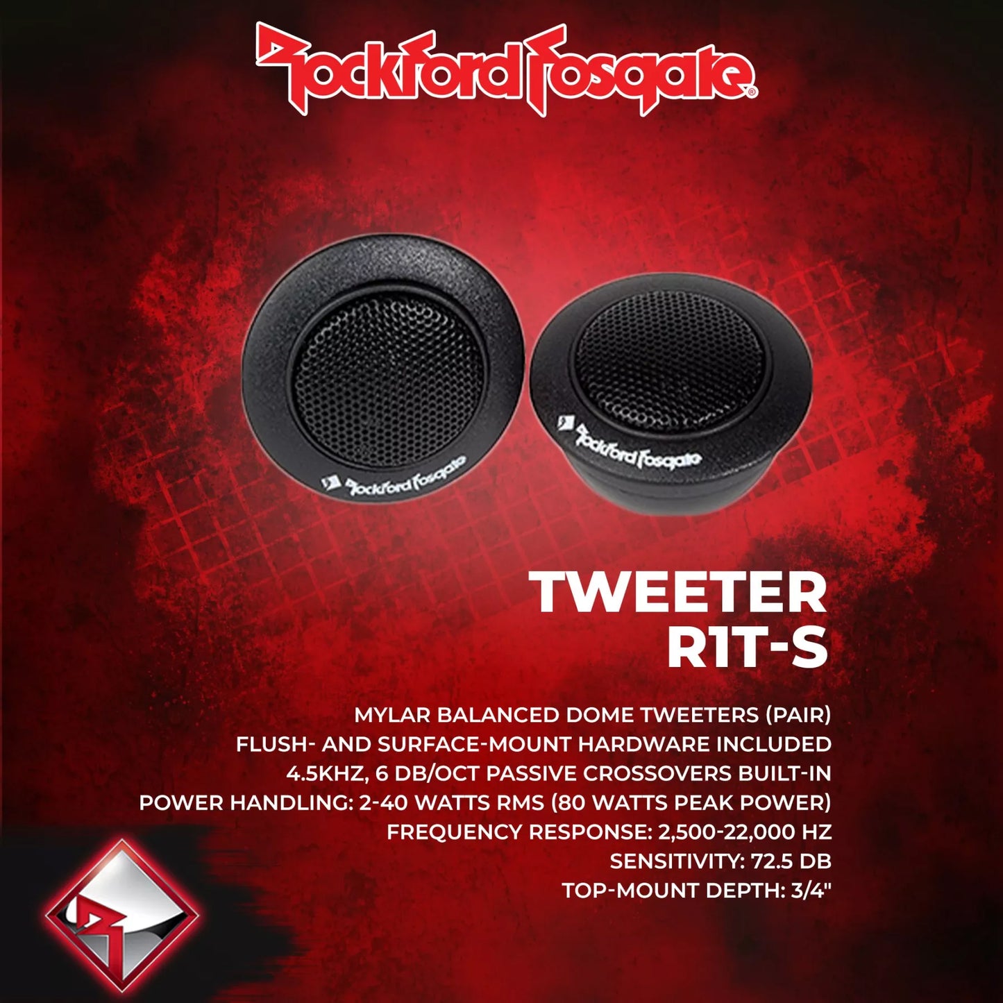 Rockford Fosgate Front and Rear Speaker Package